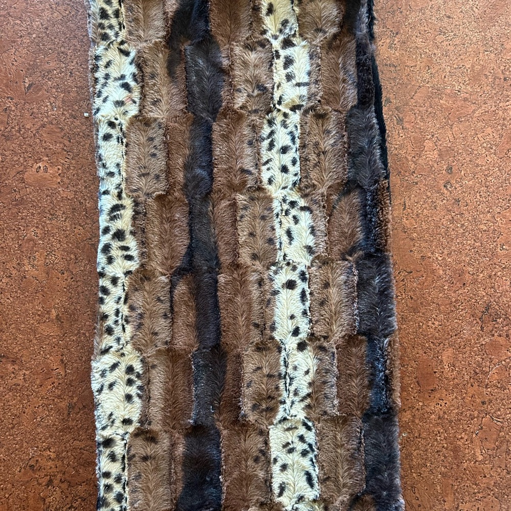 Faux Fur Animal Print Scarf